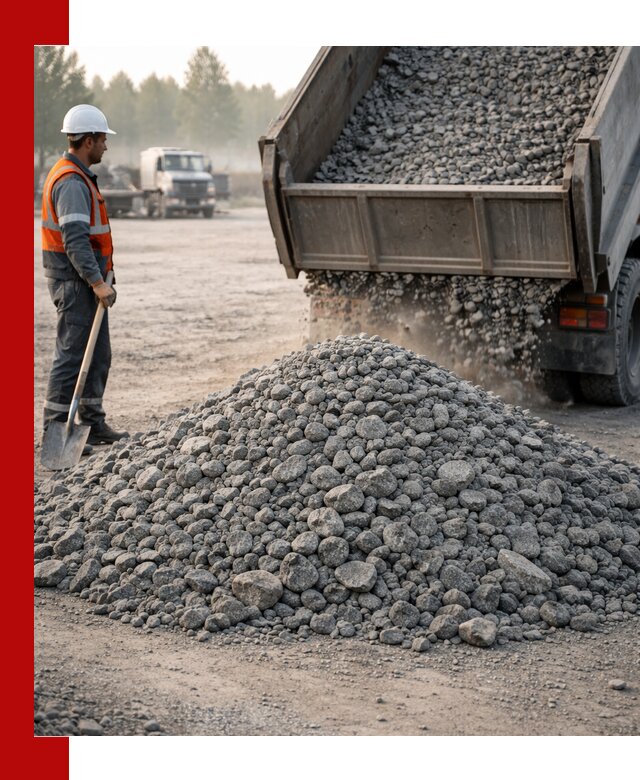 Гранитный щебень фракции 100–201 для строительства в Карабулаке