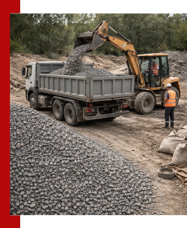 Доставка гравийного щебня в Карабулаке оптом и в розницу