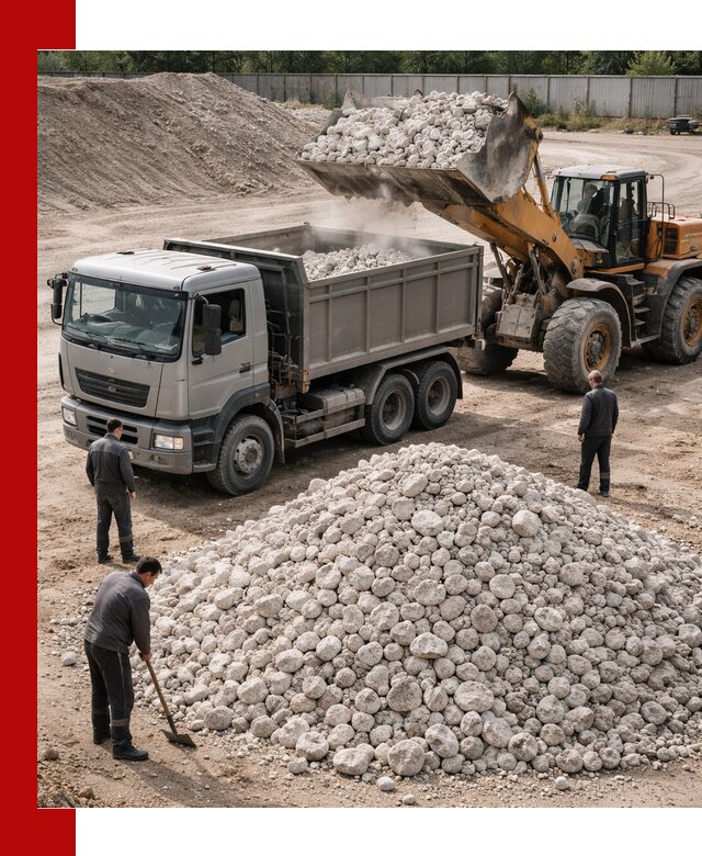 Известняковый щебень фракция 70–150 с доставкой в Карабулаке