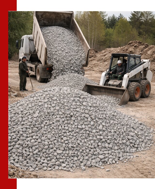 Доставка доломитового щебня в Карабулаке напрямую от карьера