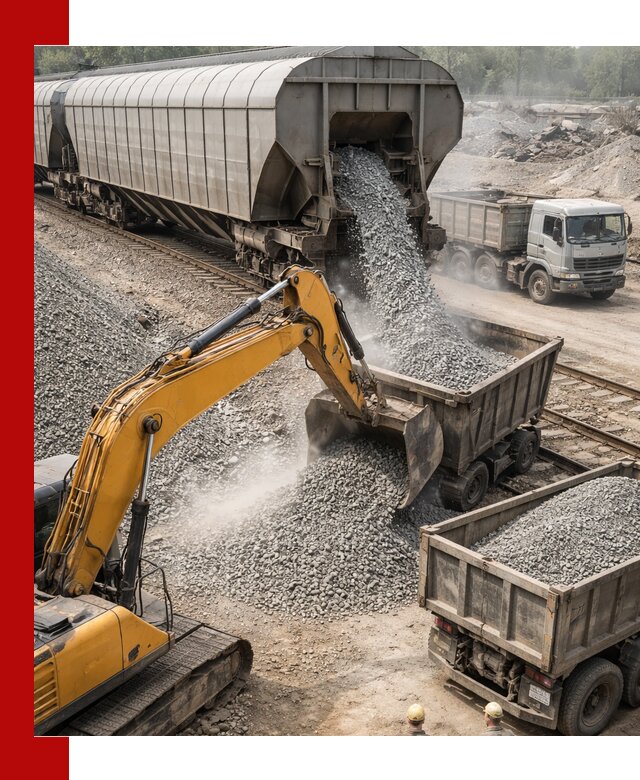 Доставка железнодорожного щебня в Карабулаке крупными партиями быстрого отгруза