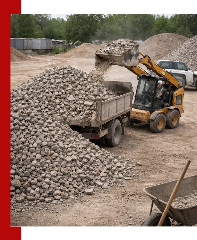 Доставка вторичного щебня в Карабулаке для строительных работ