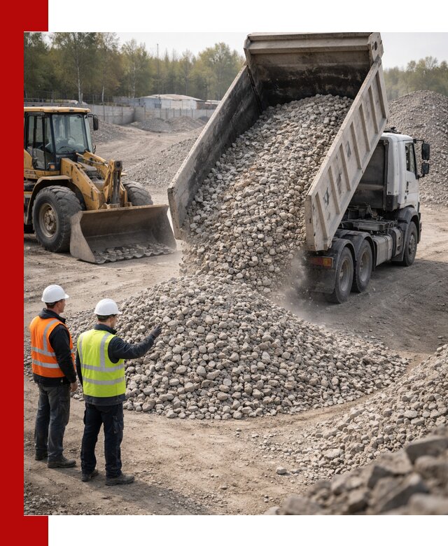 Вторичный щебень фракция 40–70 доставка в Карабулаке