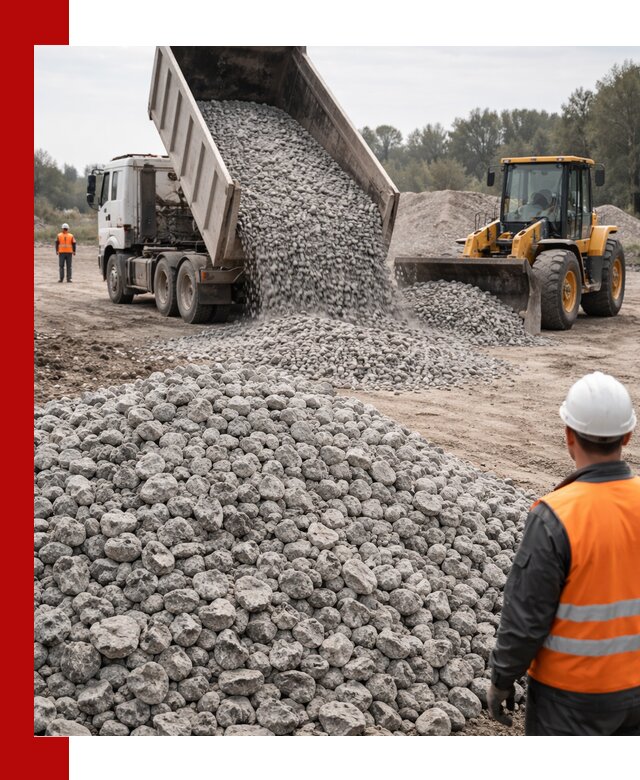 Доставка бетонного щебня фракции 20-40 в Карабулаке