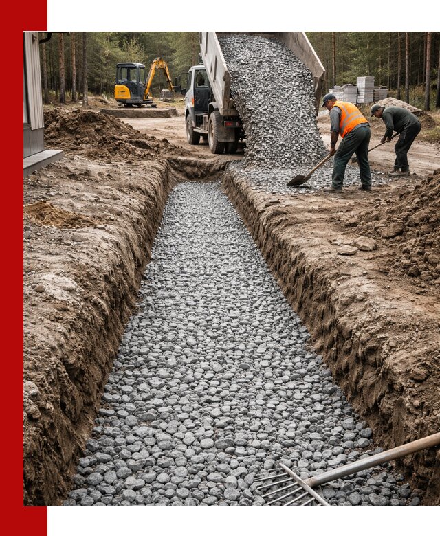 Щебень для дренажа с доставкой в Карабулаке высокого качества