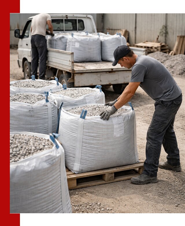 Доставка щебня в мешках по выгодным ценам в Карабулаке