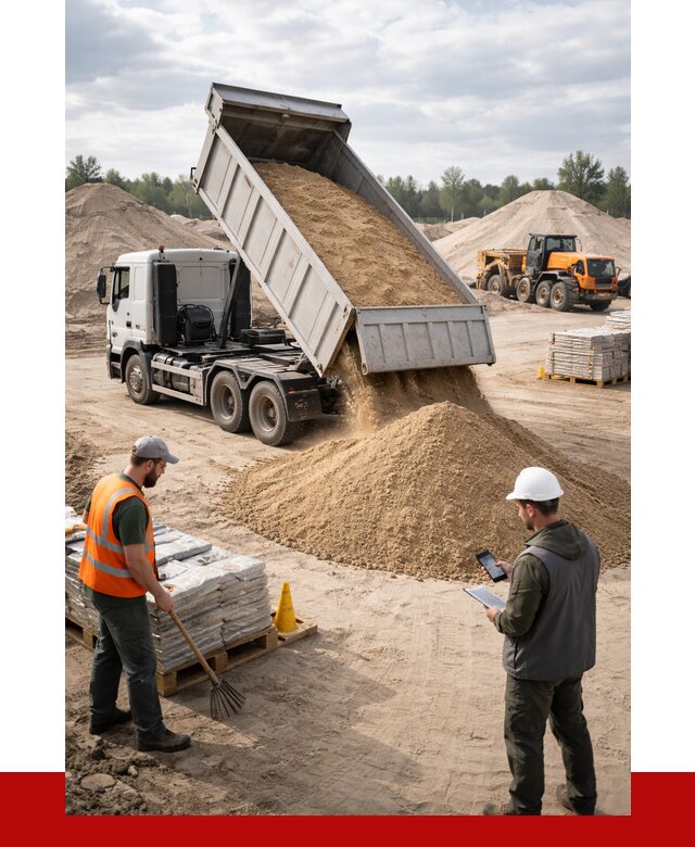 Карьерный песок с доставкой в Карабулаке от 3718 р. ПРОНЕРУДКрб