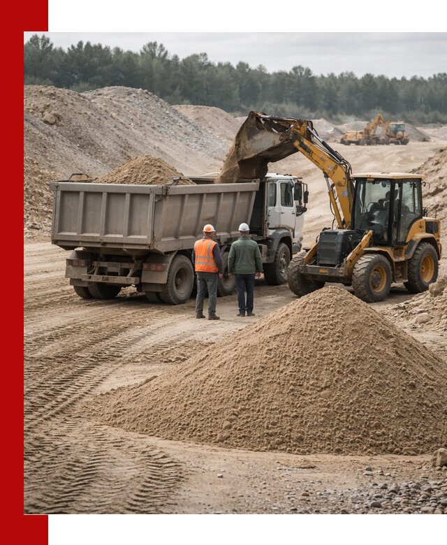 Карьерный среднезернистый песок с доставкой в Карабулаке