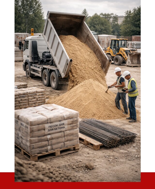 Песок для бетона в Карабулаке от 2582 р. с доставкой, ПРОНЕРУДКрб