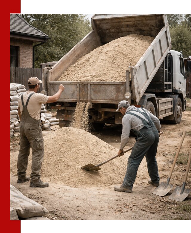 Песок для штукатурки с доставкой в Карабулаке качественный и чистый