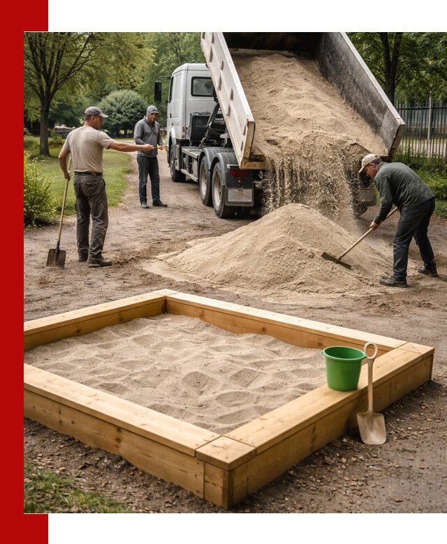 Песок для песочницы с доставкой в Карабулаке недорого и чистый