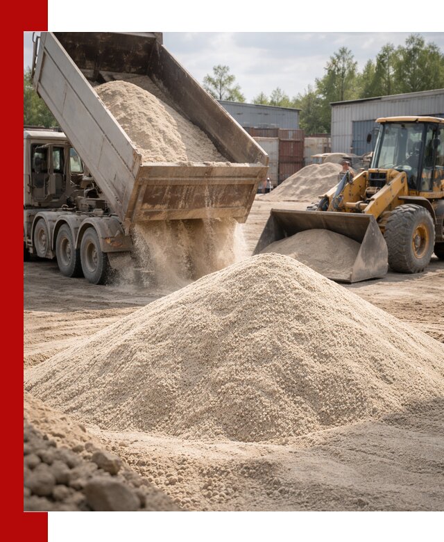 Кварцевый песок с доставкой в Карабулаке для строительных работ