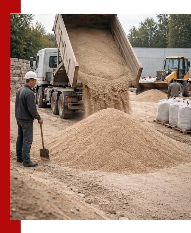 Кварцевый песок фракция 0–3 мм с доставкой в Карабулаке