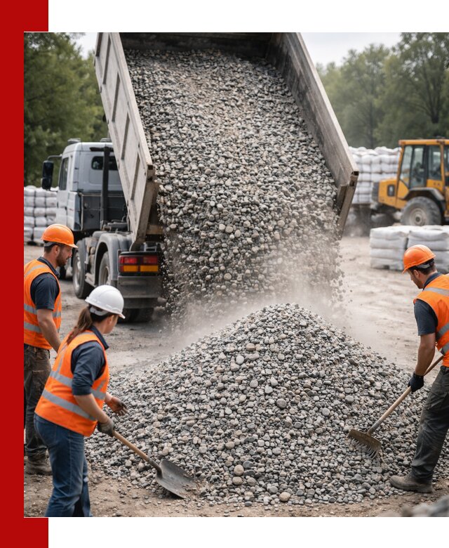 Доставка гравия и камня в Карабулаке оптом и в розницу