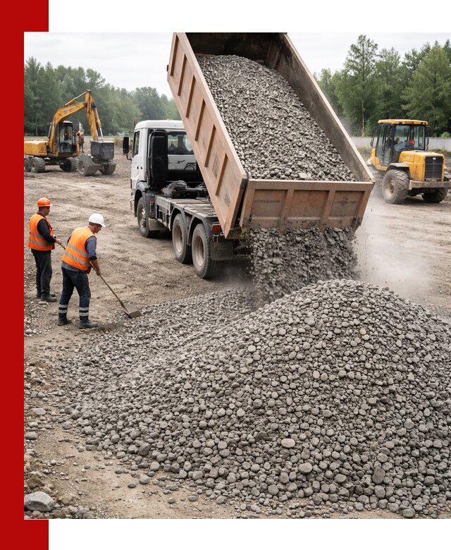 Доставка гравия фракции 40-70 в Карабулаке оптом и в розницу