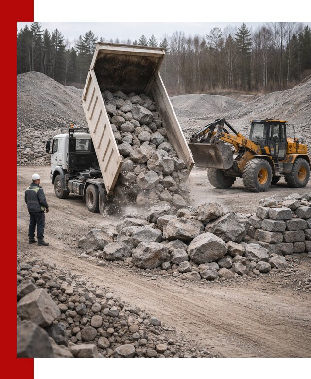 Доставка и продажа бутового гранитного камня в Карабулаке