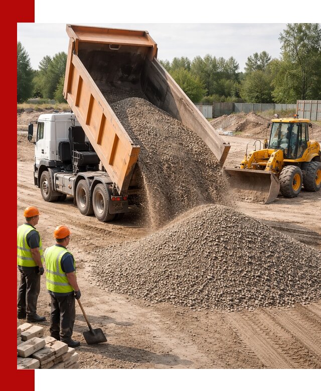 Доставка щебёночно-песчаной смеси ЩПС С7 в Карабулаке