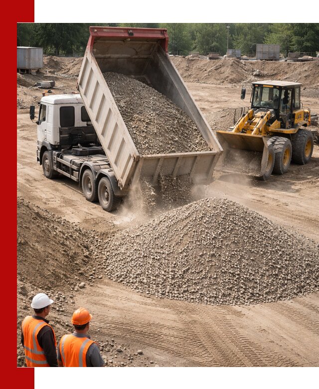 Щебень с песком (ЩГПС С2) с доставкой в Карабулаке