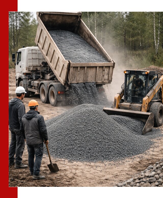 Гранитный отсев 0-5 с доставкой и разгрузкой в Карабулаке