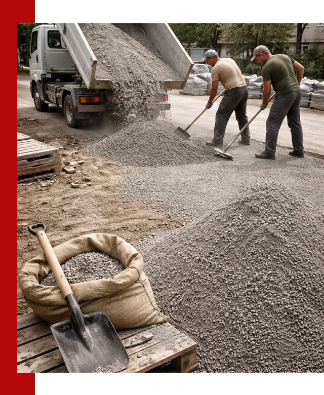 Отсев для тротуарной плитки в Карабулаке — доставка и укладка