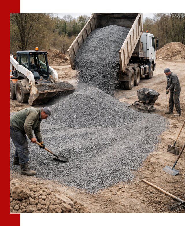 Отсев для подсыпки в Карабулаке — доставка и подсыпка на участок