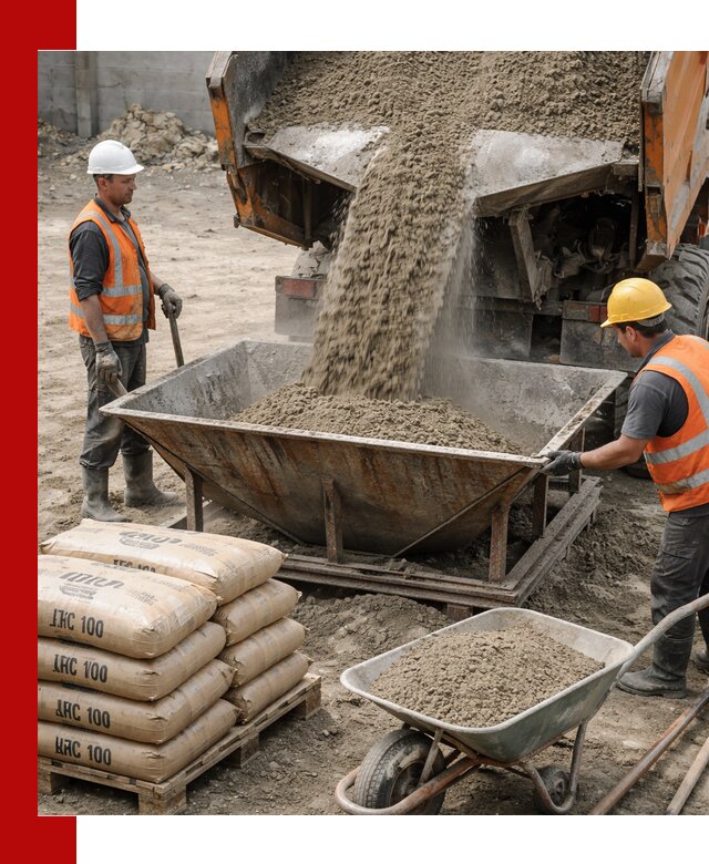 Доставка цементно-песчаной смеси М100 в Карабулаке