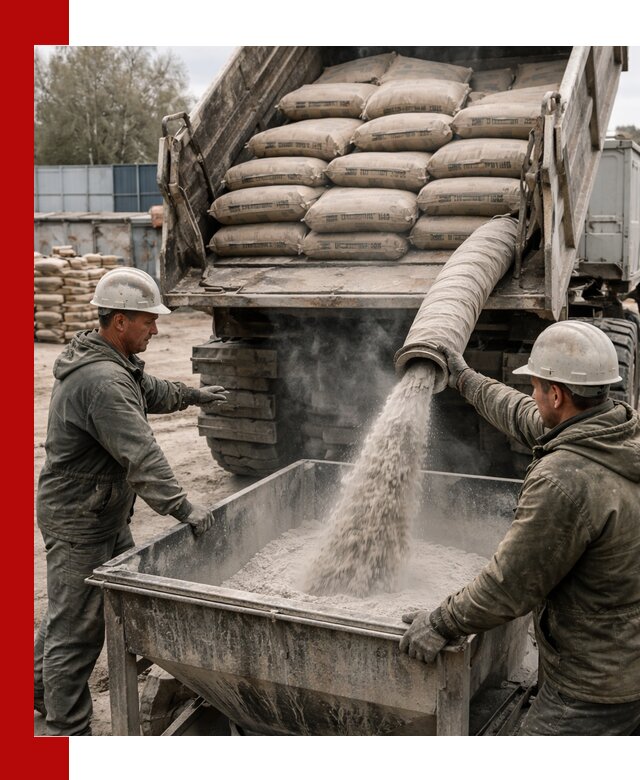 Доставка цемента М400 в Карабулаке оптом и в розницу