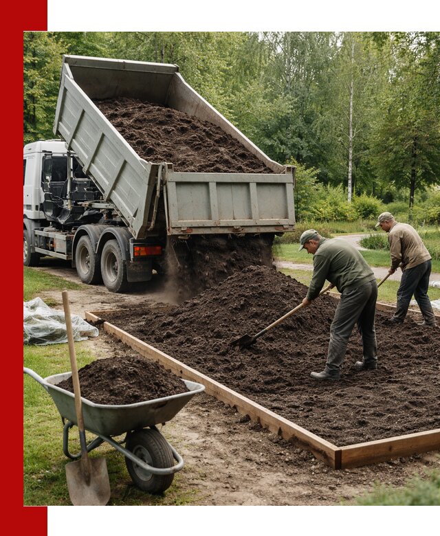 Доставка грунта для озеленения и благоустройства в Карабулаке