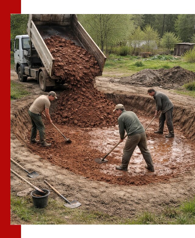 Купить качественную глину для пруда в Карабулаке