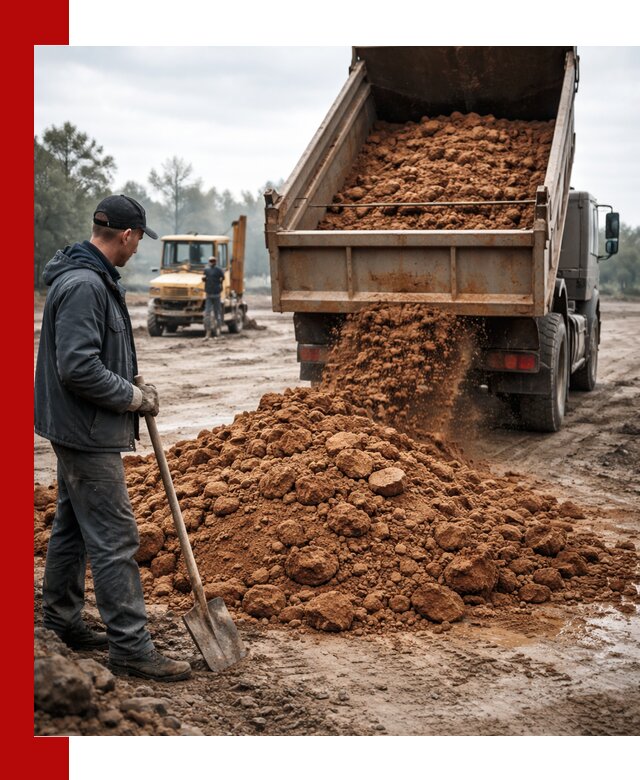 Глина для засыпки в Карабулаке с доставкой самосвалами