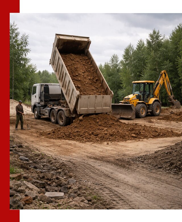 Доставка суглинка самосвалами в Карабулаке подсыпка и планировка