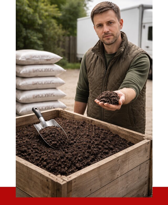 Купить биогумус в Карабулаке с доставкой от 8780 р. за куб | ПРОНЕРУДКрб