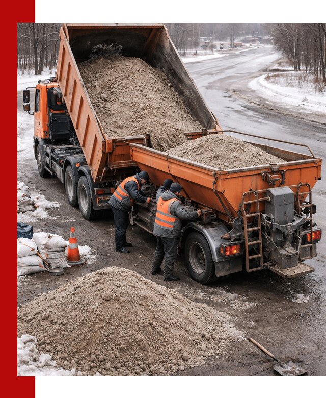 Поставка и вывоз пескосоля в Карабулаке оптом и в розницу