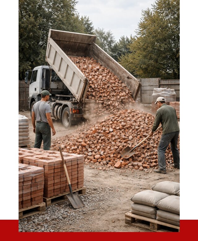 Бой кирпича в Карабулаке с доставкой от 4338 руб/куб | ПРОНЕРУДКрб