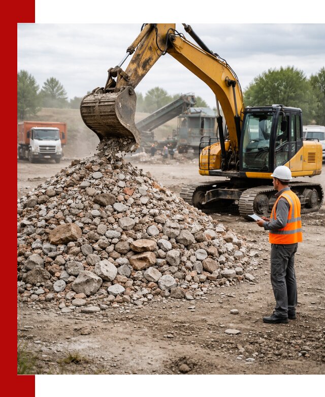 Доставка и вывоз строительного боя в Карабулаке