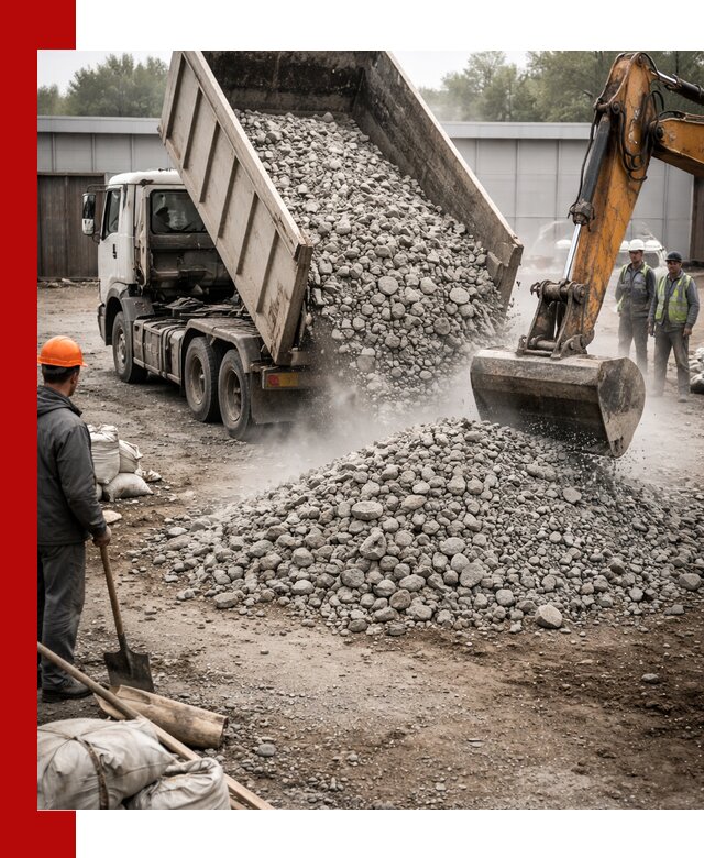 Доставка дробленого бетона в Карабулаке оптом и в розницу