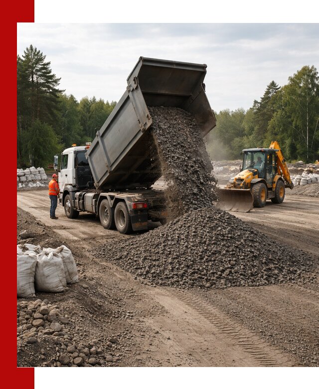 Доставка дробленого асфальта в Карабулаке для дорожных работ