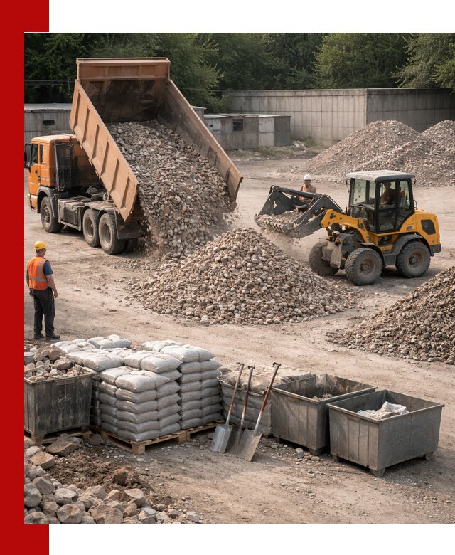 Вторичные материалы для отсыпки в Карабулаке — поставка и доставка