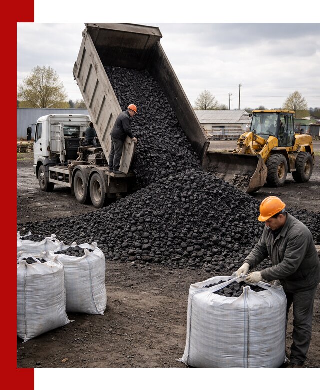 Доставка каменного угля в Карабулаке оптом и в розницу