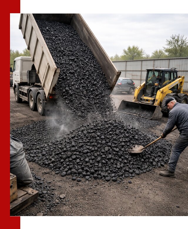 Доставка угля орех в Карабулаке оптом и в розницу