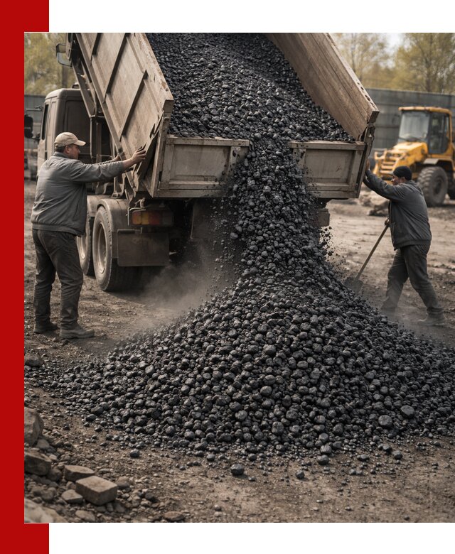 Доставка угля семечка самосвалами в Карабулаке