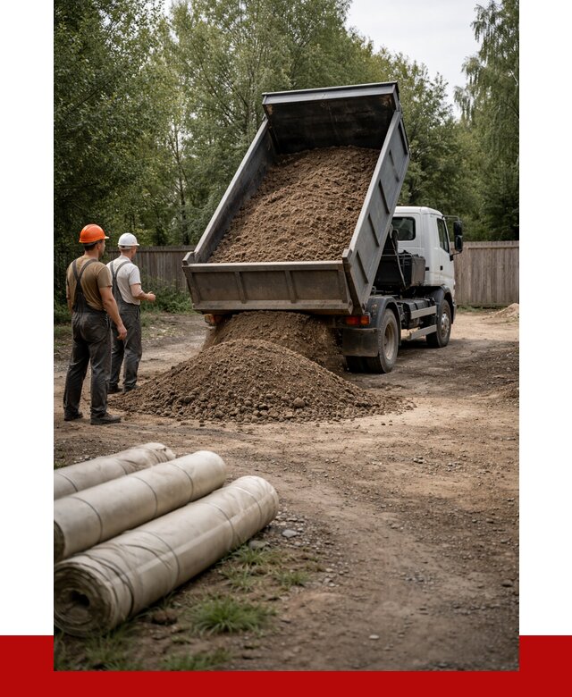 Доставка сыпучих материалов самосвалом в Карабулак от 4338 р. | ПРОНЕРУДКрб