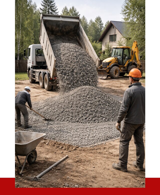 Отсыпка участка щебнем в Карабулаке от 6714 р. ПРОНЕРУДКрб